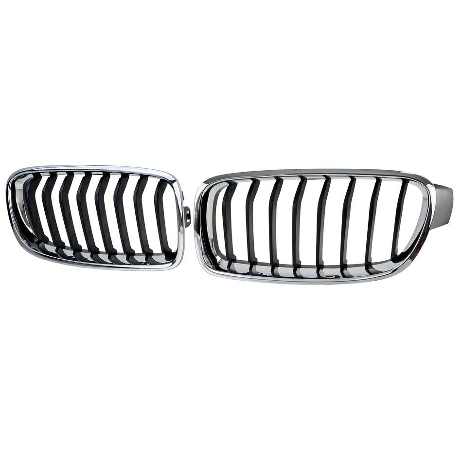 Griglia Anteriore Sportiva Nera/Cromata per BMW Serie 3 F30 F31 (2011-2019)