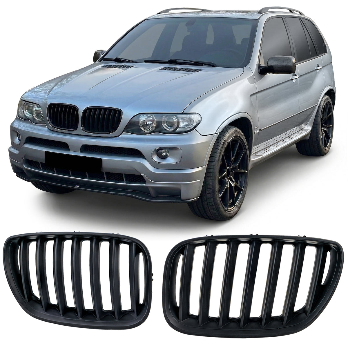 Griglia Sportiva Nera Anteriore per BMW X5 E53 1999-2003