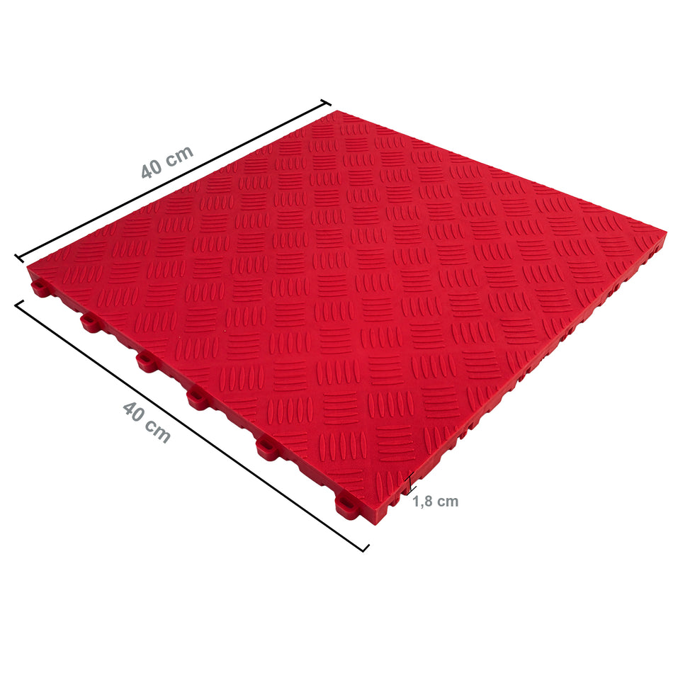 Piastrelle Pavimento Rosse 40x40cm Universali per Garage e Officina