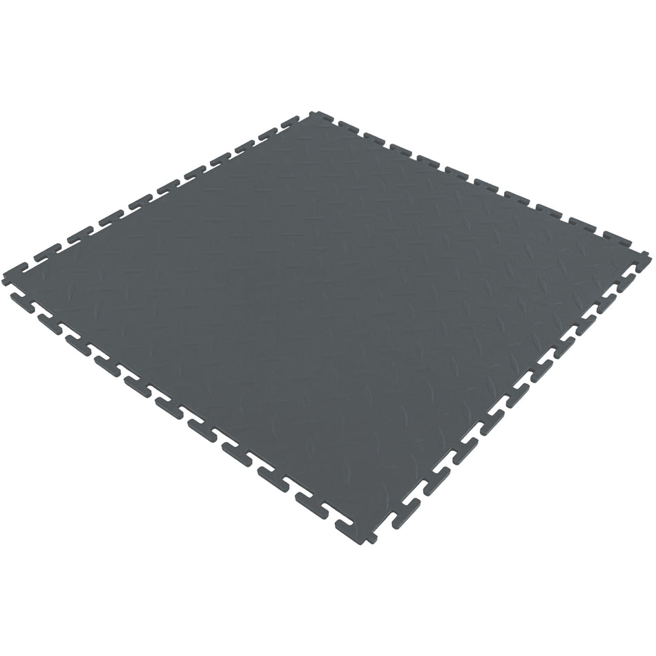RAMROXX Performance PVC Fliese Showroom Floor Riffelboden Grigio 50x50cm