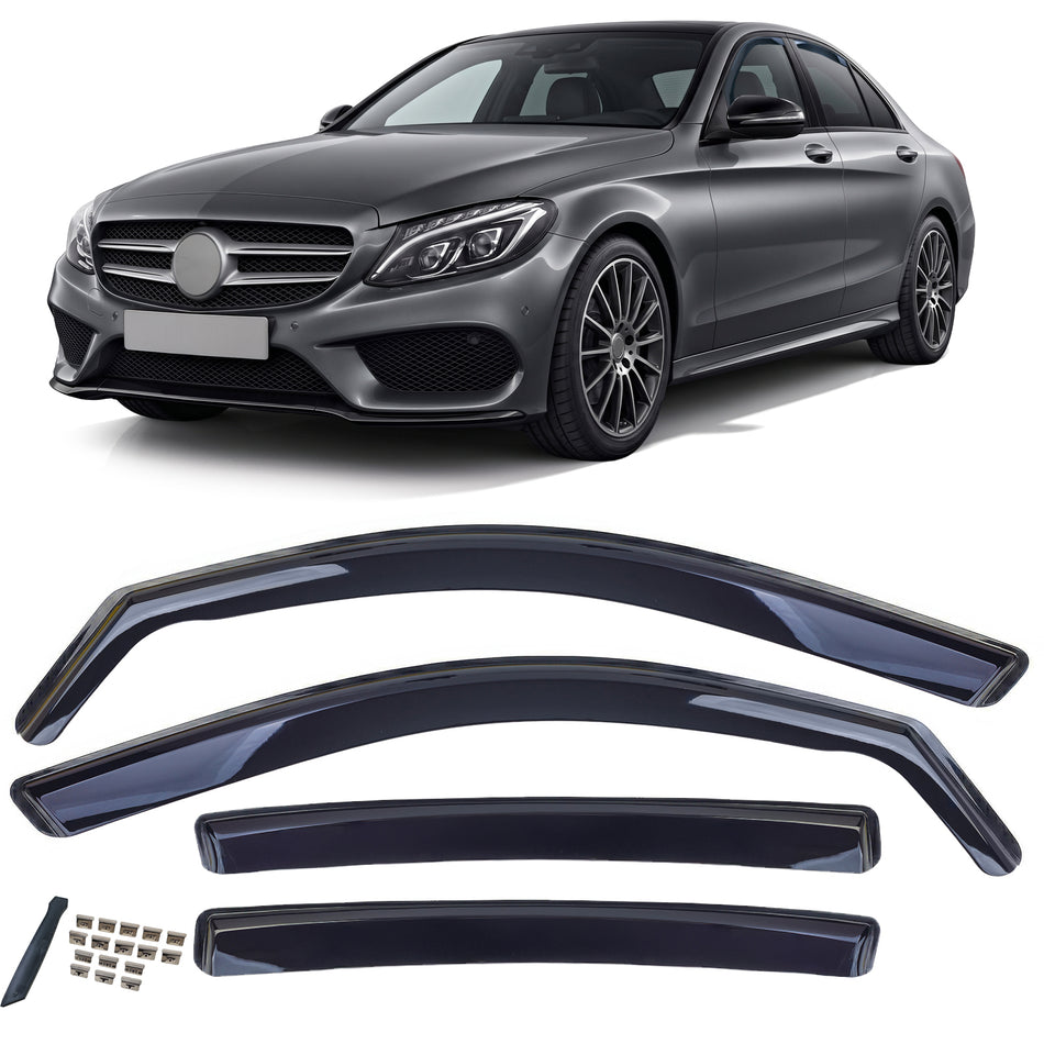 Deflettori Aria 4 Pezzi Neri per Mercedes Classe C W205 2014-2021