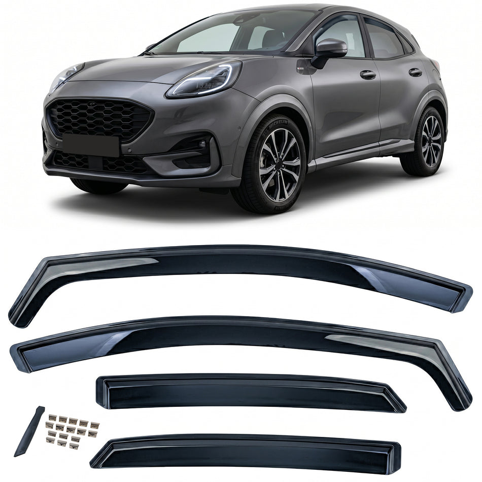 Deflettori Aria 4 Pezzi Neri per Ford Puma (2019 e Successivi)