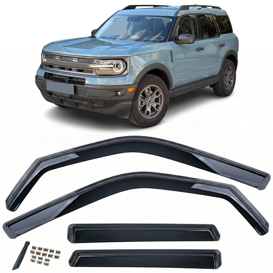 Deflettori Aria 2 Pezzi Neri per Ford Bronco Sport Dal 2020, Montaggio Facile