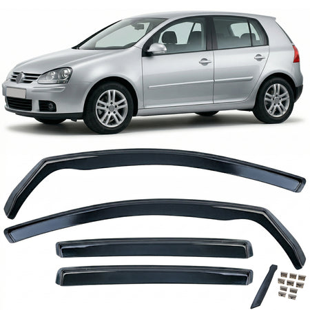 Deflettori Aria 4 Pezzi Neri per Volkswagen Golf 5 (2004-2009)