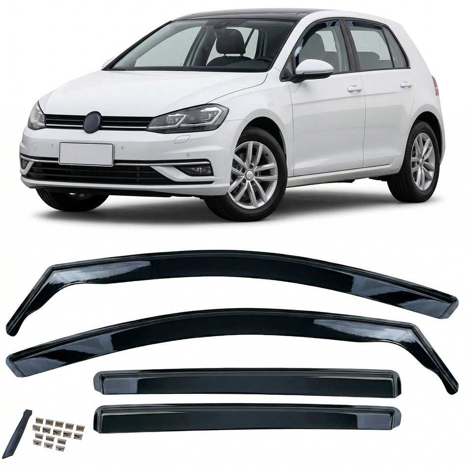 Deflettori Aria 4 Pezzi Neri per Volkswagen Golf 7 (2013-2017)