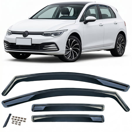 Deflettori Aria 4 Pezzi Neri Oscurati per Volkswagen Golf 8 (2019-2024)