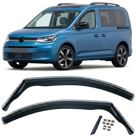 Deflettori Aria 2 Pezzi Neri per Volkswagen Caddy V SB Dal 2020