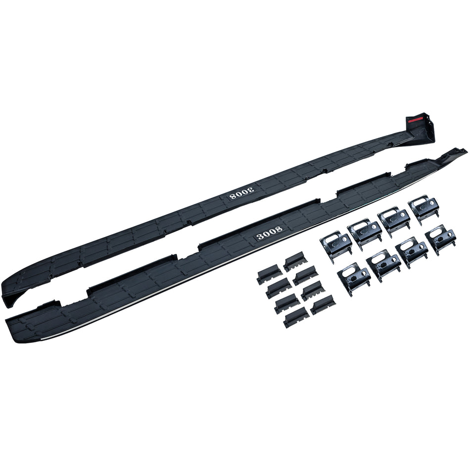 Pedane Laterali Protezione Laterale OE Style Nero per Peugeot 3008 (2016-2023)
