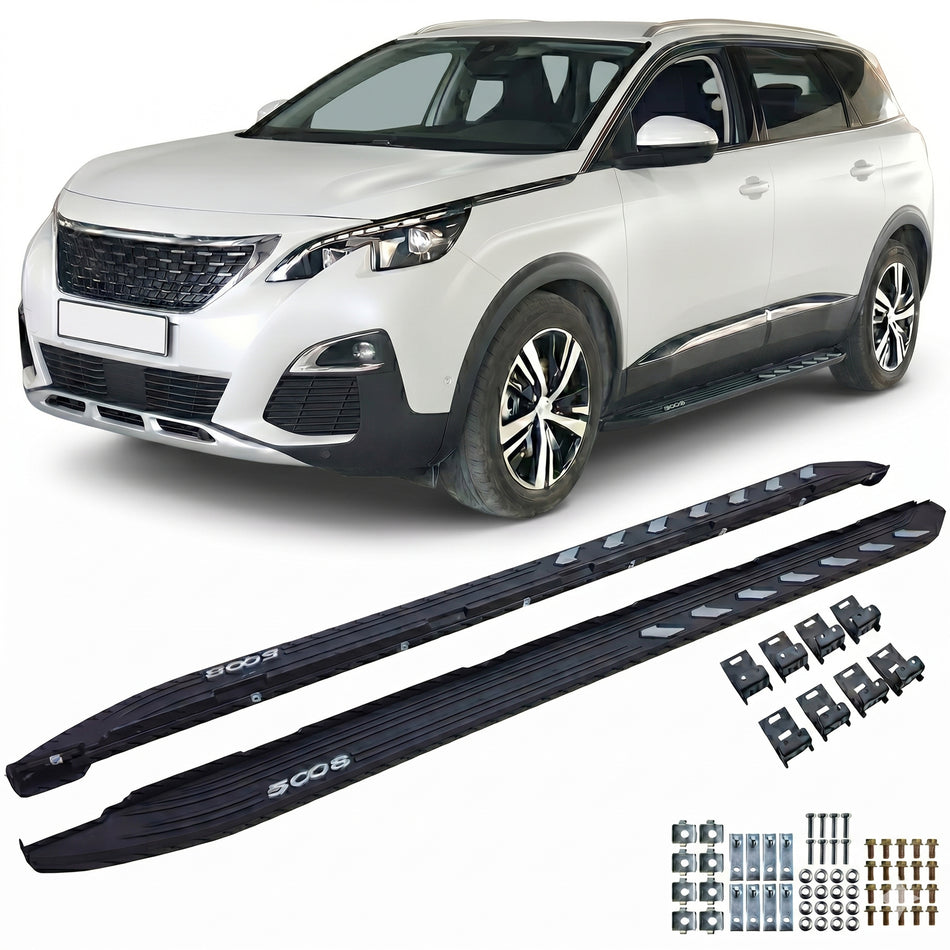 Pedane Laterali Protezione Laterale OE Style Nero per Peugeot 5008 (2017-2024)