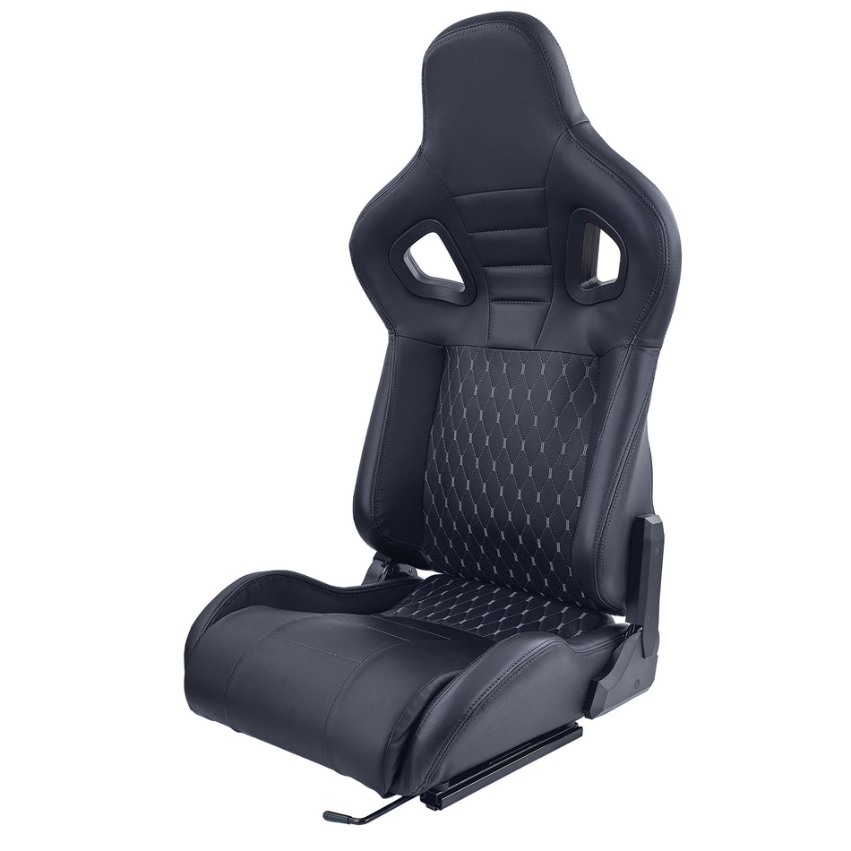 Sedile Sportivo Route Nero Sim Rig Racing Renn Simulator Gaming Sitz con Slider
