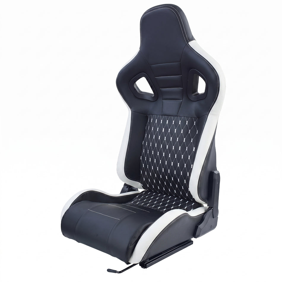 Sedile Sportivo Route Nero Bianco Sim Rig Racing Renn Simulator Gaming Sitz