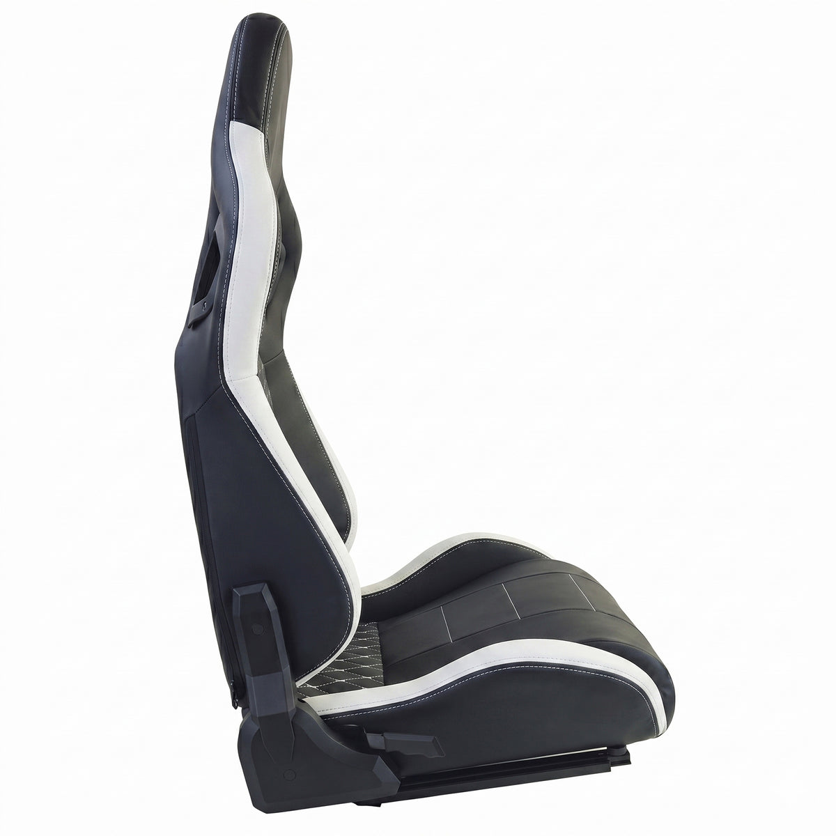 Sedile Sportivo Route Nero Bianco Sim Rig Racing Renn Simulator Gaming Sitz