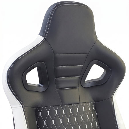 Sedile Sportivo Route Nero Bianco Sim Rig Racing Renn Simulator Gaming Sitz