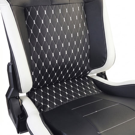 Sedile Sportivo Route Nero Bianco Sim Rig Racing Renn Simulator Gaming Sitz