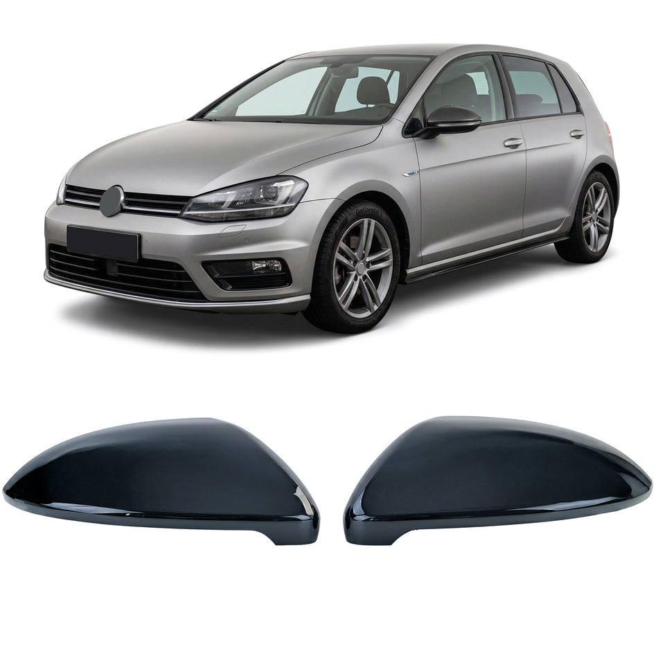 Copertura Specchietti Neri Lucidi per Volkswagen Golf 7 (2012-2017) Sostituzione