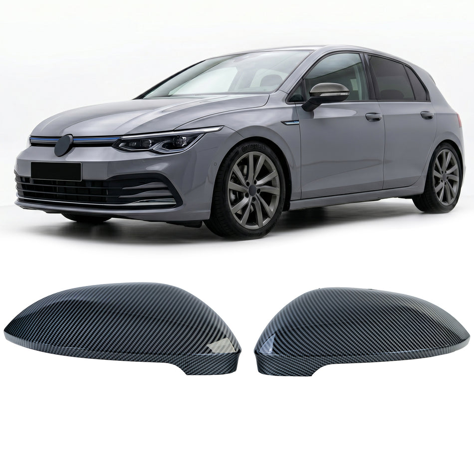 Copertura Specchietti Effetto Carbonio per Volkswagen Golf 8 (2020-2023) - Set