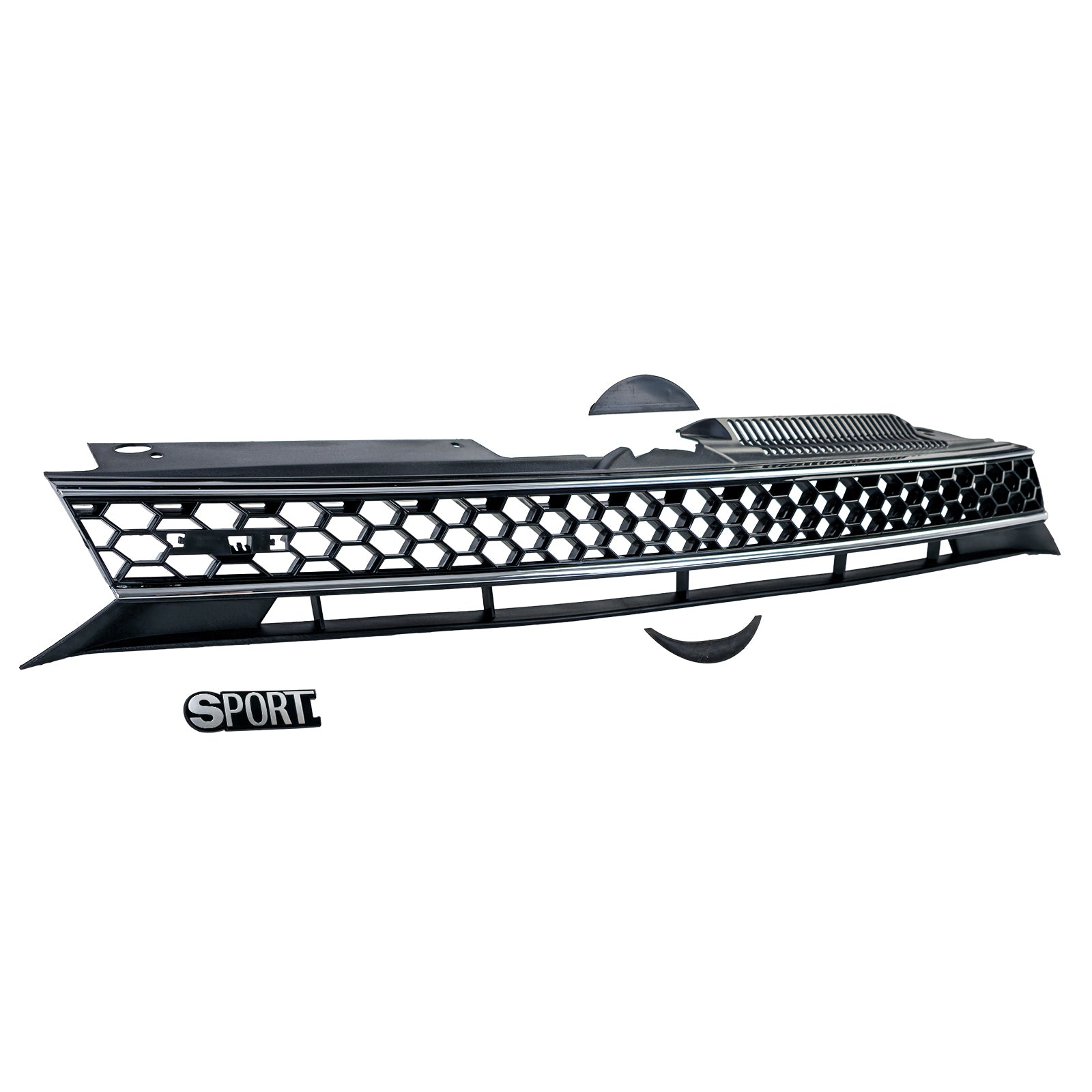 Griglia Sportiva Nera Lucida Senza Emblema per Volkswagen Golf 6 GTI + R