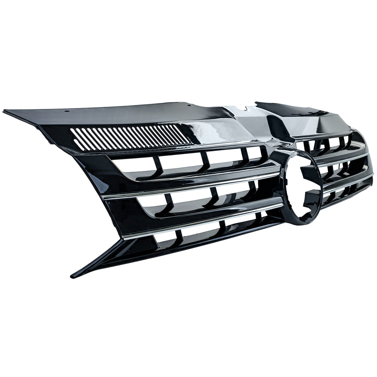 Griglia Nera Lucida con Cromatura per Emblema per Volkswagen Bus T5 09-15