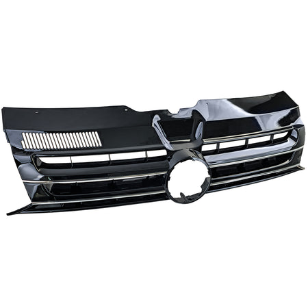 Griglia Nera Lucida con Cromatura per Emblema per Volkswagen Bus T5 09-15