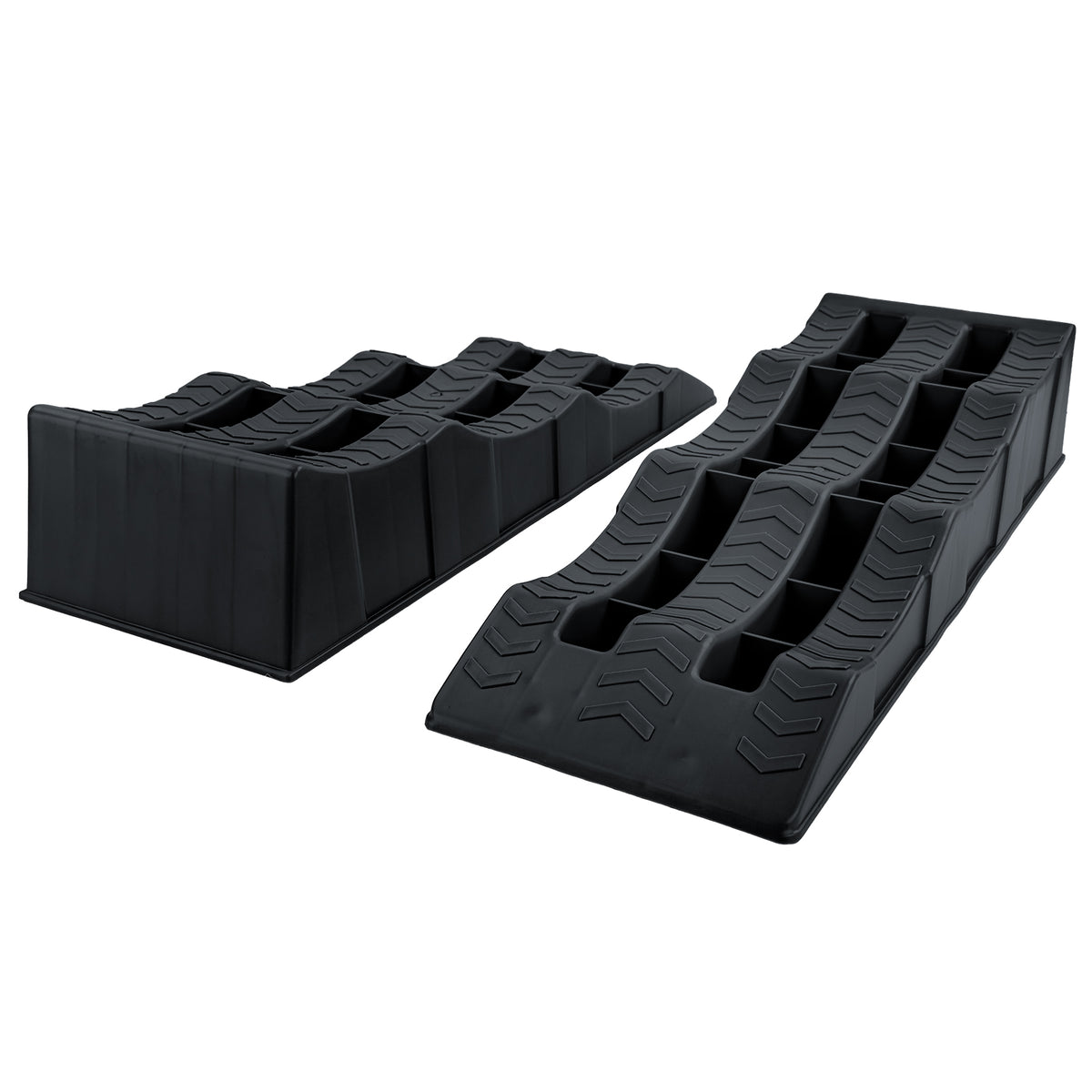 2X Stufenkeile Auffahrkeile Rampen Nero per Universale (caravan, Camper)