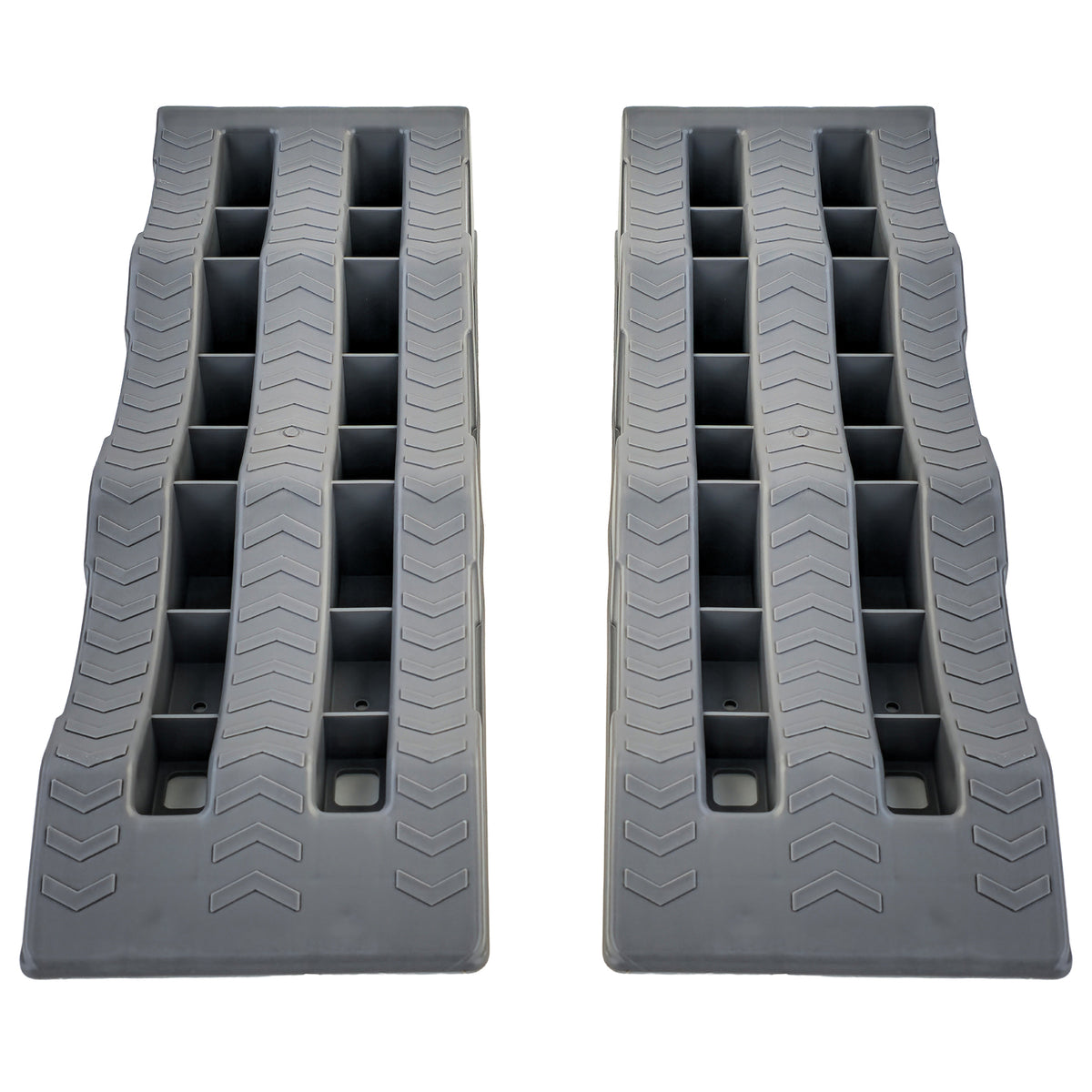 2X Stufenkeile Auffahrkeile Rampen Grigio per Universale Camper Caravan