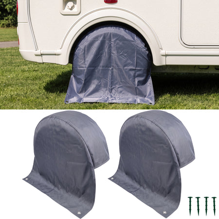 2X Copertura Ruote XL Pneumatici per Camper e Caravan Fino a 17 Pollici