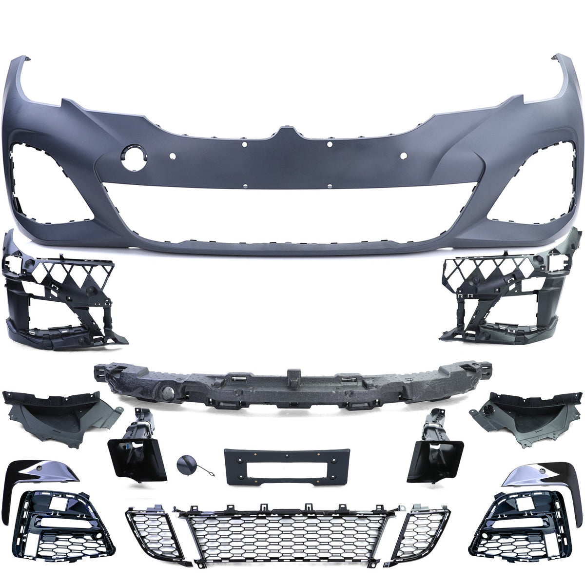 Paraurti Anteriore Sportivo Completo con ABE per BMW Serie 3 G20 G21 2018-2022