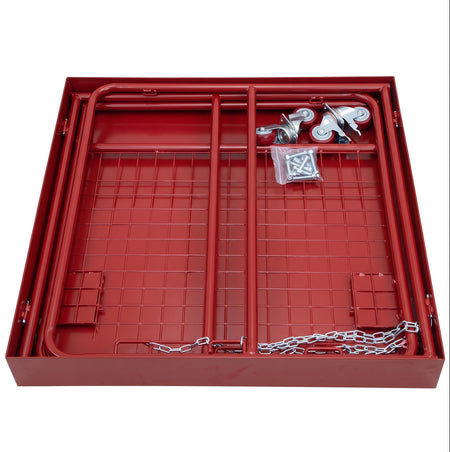 Arbeitskorb Sicurezza Piattaforma per Carrello Elevatore 92x92cm Rosso