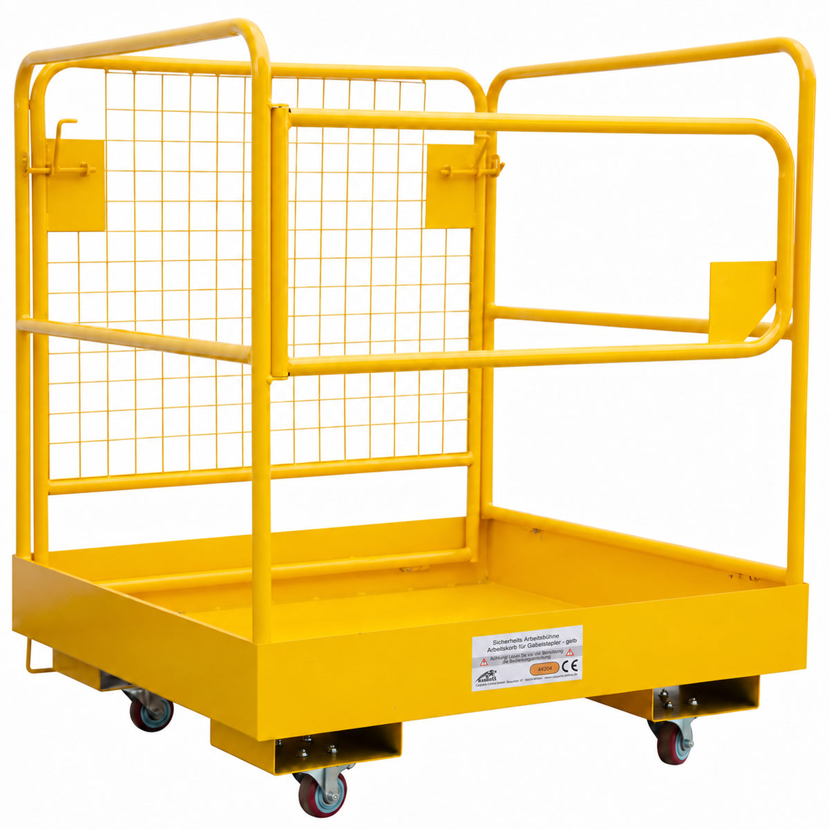 Arbeitskorb Sicurezza Piattaforma per Carrello Elevatore 92x92cm Giallo