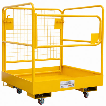Arbeitskorb Sicurezza Piattaforma per Carrello Elevatore 92x92cm Giallo