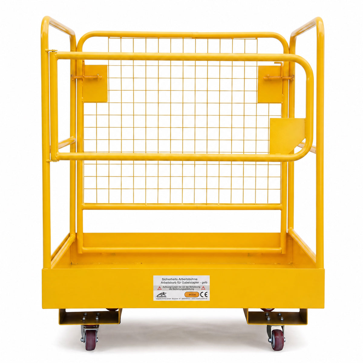 Arbeitskorb Sicurezza Piattaforma per Carrello Elevatore 92x92cm Giallo