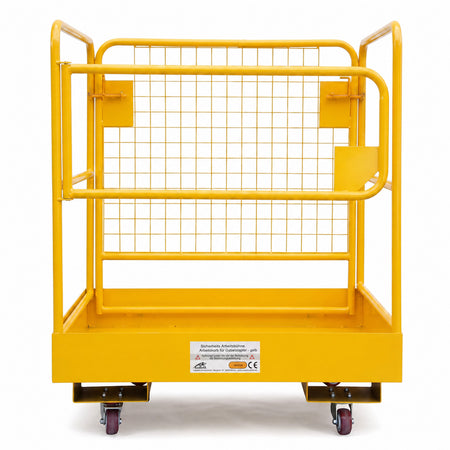 Arbeitskorb Sicurezza Piattaforma per Carrello Elevatore 92x92cm Giallo