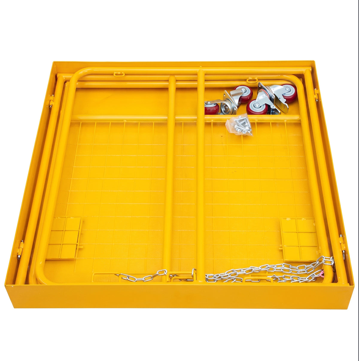 Arbeitskorb Sicurezza Piattaforma per Carrello Elevatore 92x92cm Giallo