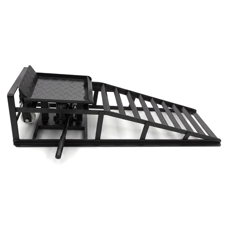 Auffahrrampen Set con Sollevatore Fino a 3000kg Nero a 240mm di Larghezza