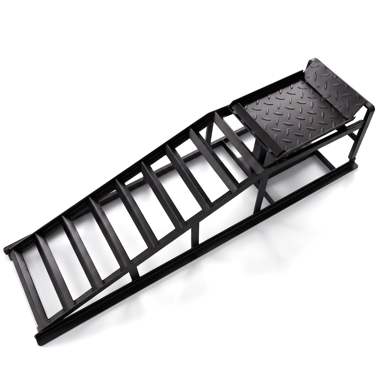 Auffahrrampen Set con Sollevatore Fino a 3000kg Nero a 240mm di Larghezza