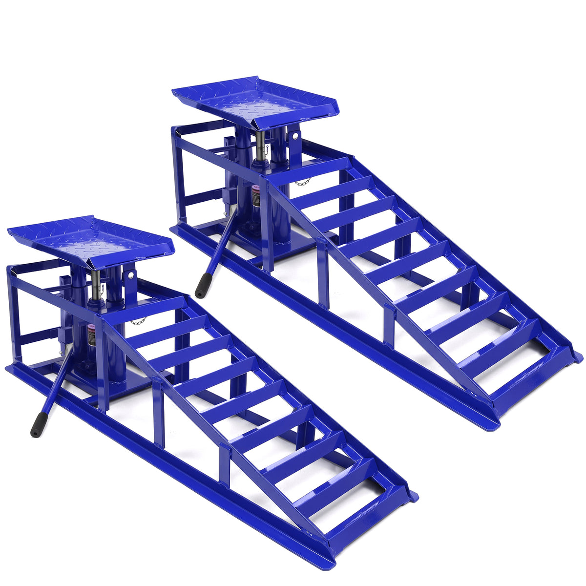 Auffahrrampen Set con Sollevatore Fino a 3000kg Blu a 240mm di Larghezza