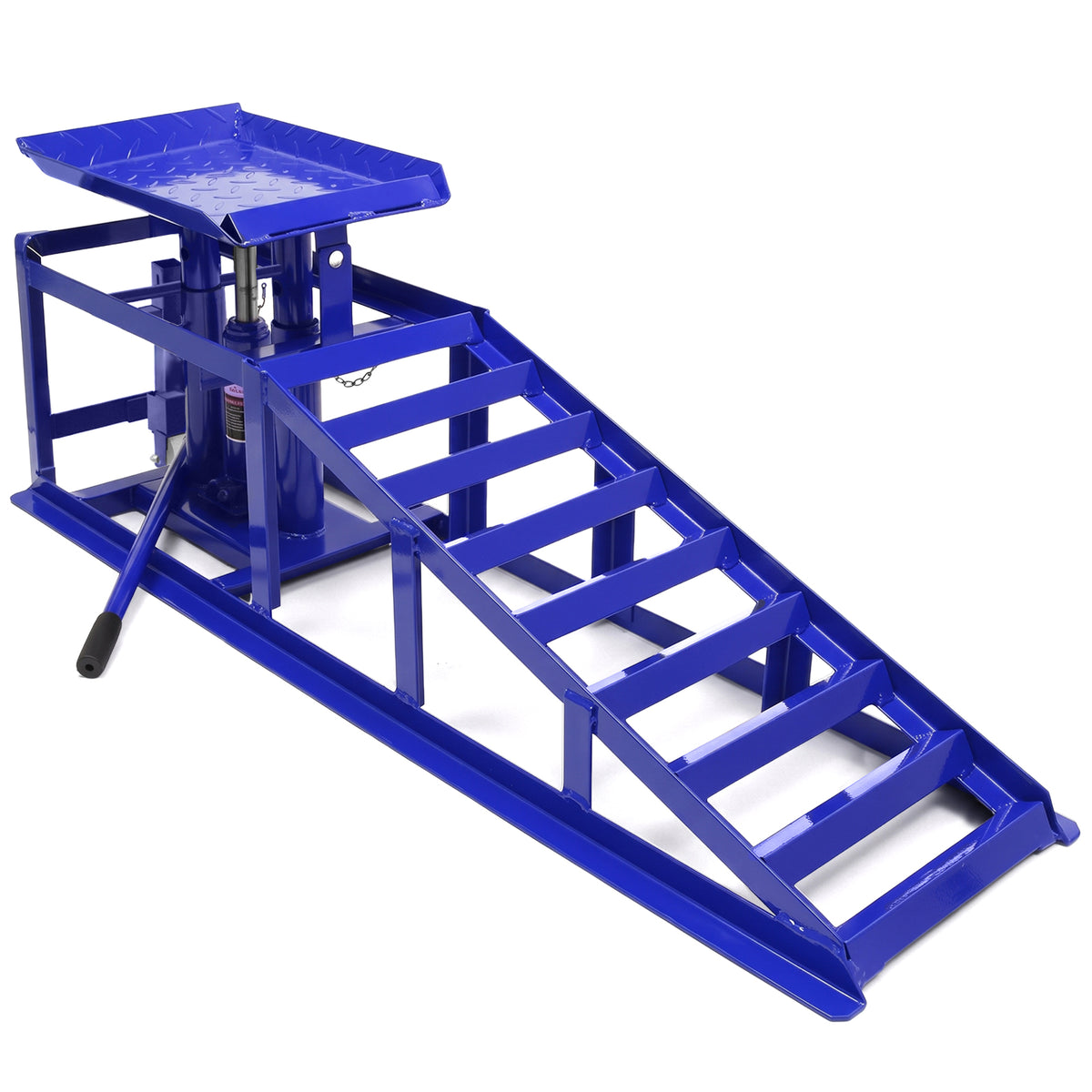 Auffahrrampen Set con Sollevatore Fino a 3000kg Blu a 240mm di Larghezza