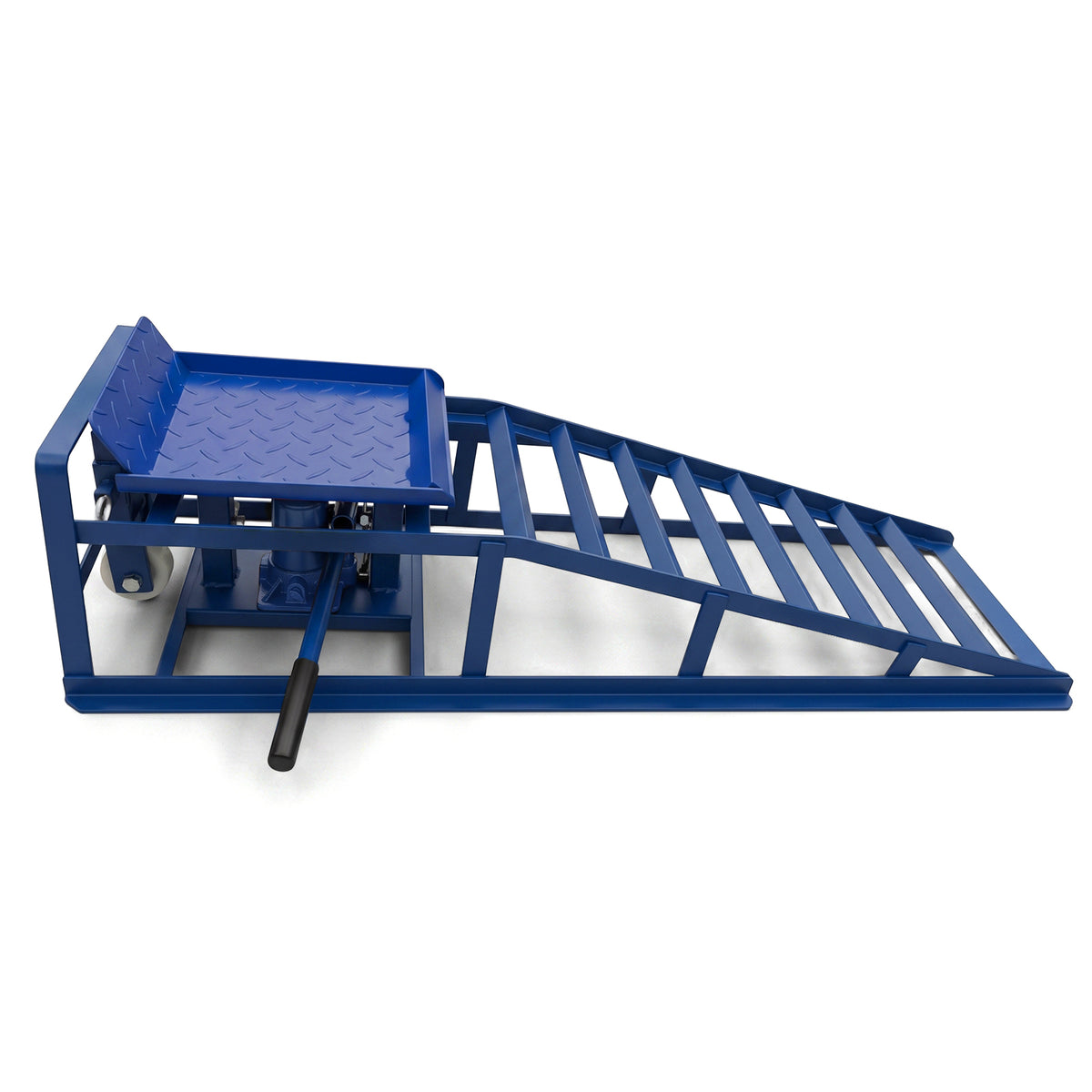 Auffahrrampen Set con Sollevatore Fino a 3000kg Blu a 240mm di Larghezza