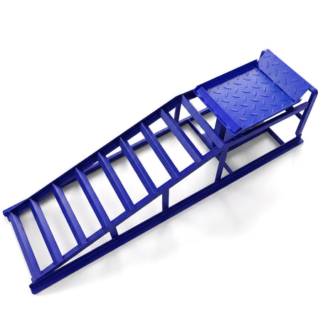 Auffahrrampen Set con Sollevatore Fino a 3000kg Blu a 240mm di Larghezza