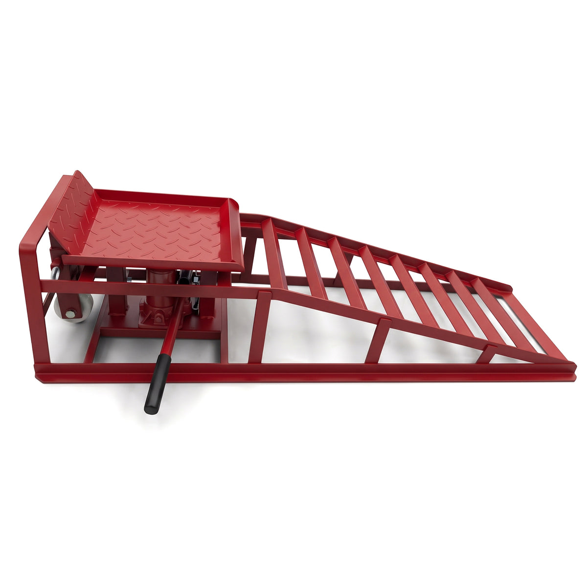 Auffahrrampen Set con Sollevatore Fino a 3000kg Rosso a 240mm di Larghezza Gomme