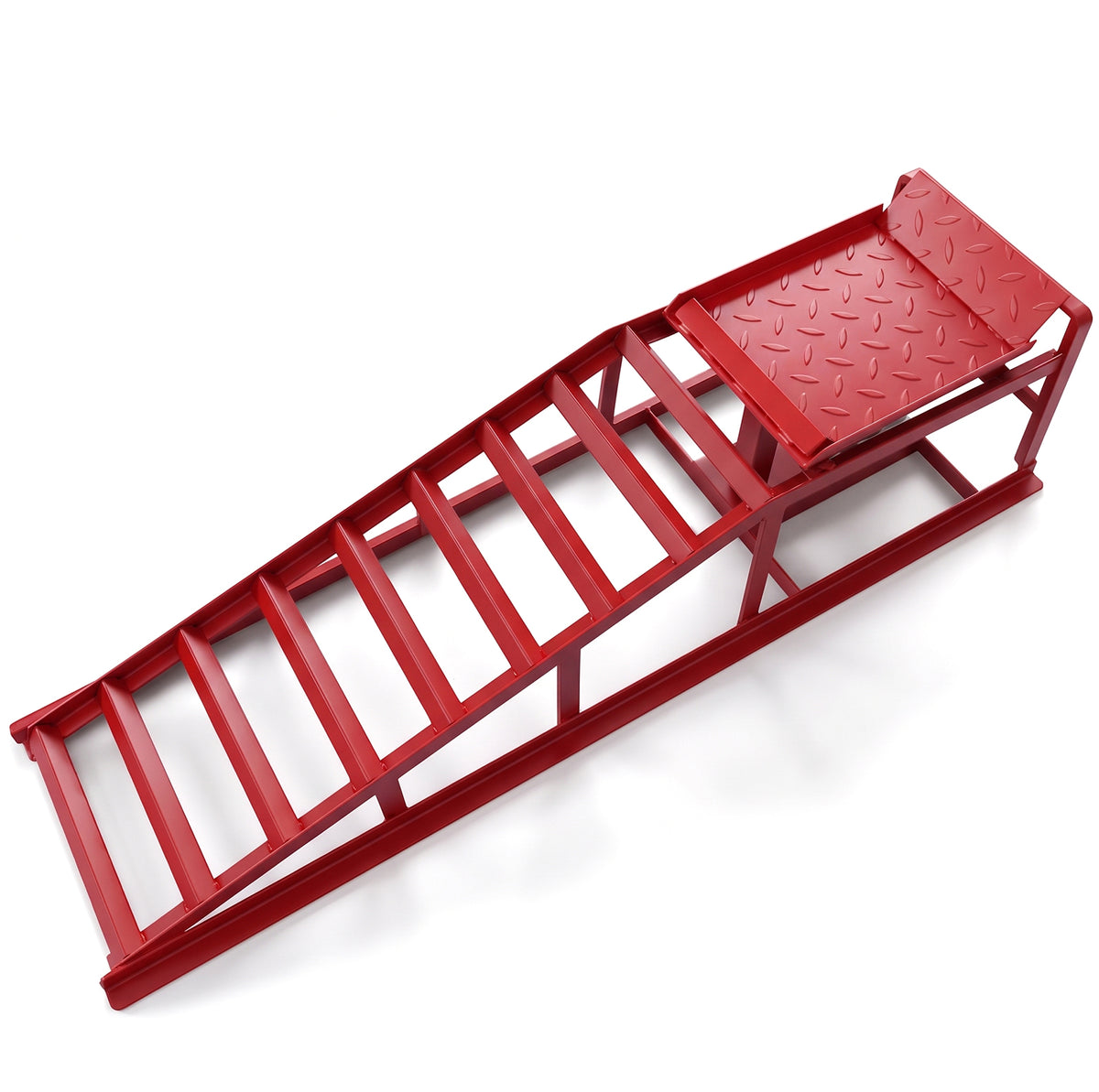 Auffahrrampen Set con Sollevatore Fino a 3000kg Rosso a 240mm di Larghezza Gomme