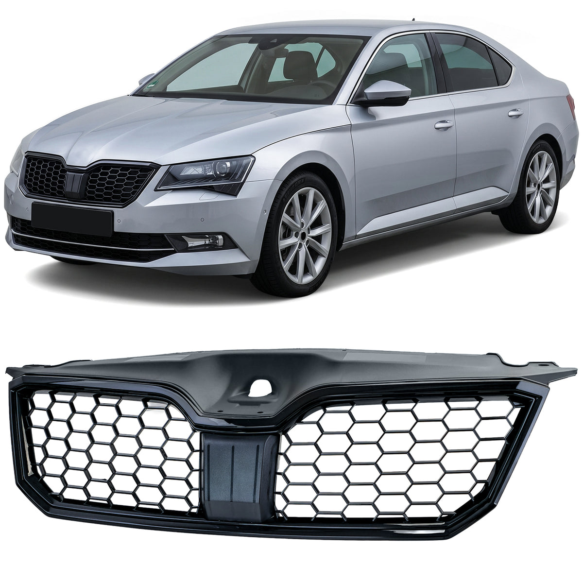 Griglia Anteriore Sportiva Wabendesign per Skoda Superb 3V (2015-2019)