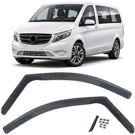 Deflettori Aria 2 Pezzi Neri per Mercedes Vito Classe V W447 dal 2014