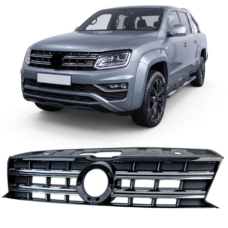 Griglia Anteriore Nera con Doppie Cromature per Volkswagen Amarok I 2010-2022