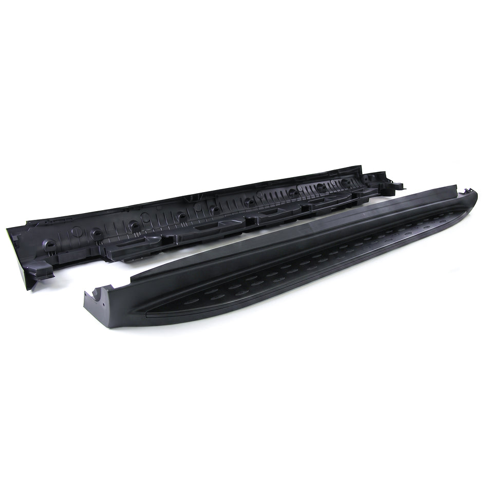 Pedane Laterali in Alluminio Nero Edition con ABE per Mercedes ML W166 11-15