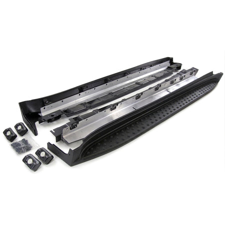 Pedane Laterali in Alluminio Nero Edition con ABE per Mercedes GL X164 2006-2012