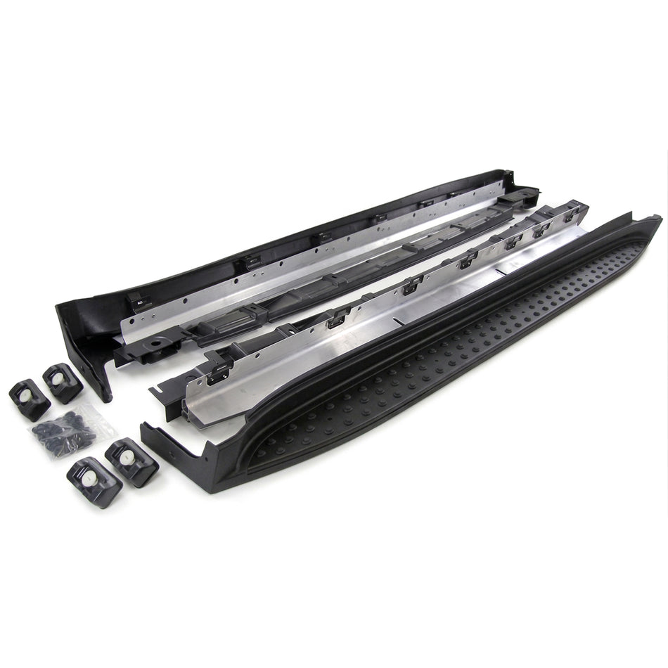 Pedane Laterali in Alluminio Nero Edition con ABE per Mercedes GL X164 2006-2012