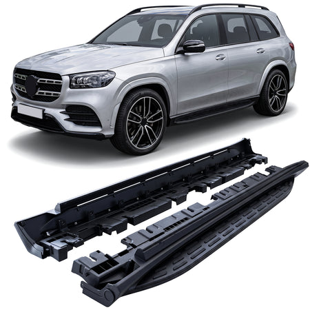 Pedane Laterali in Alluminio Nero Edition con ABE per Mercedes GLS X167