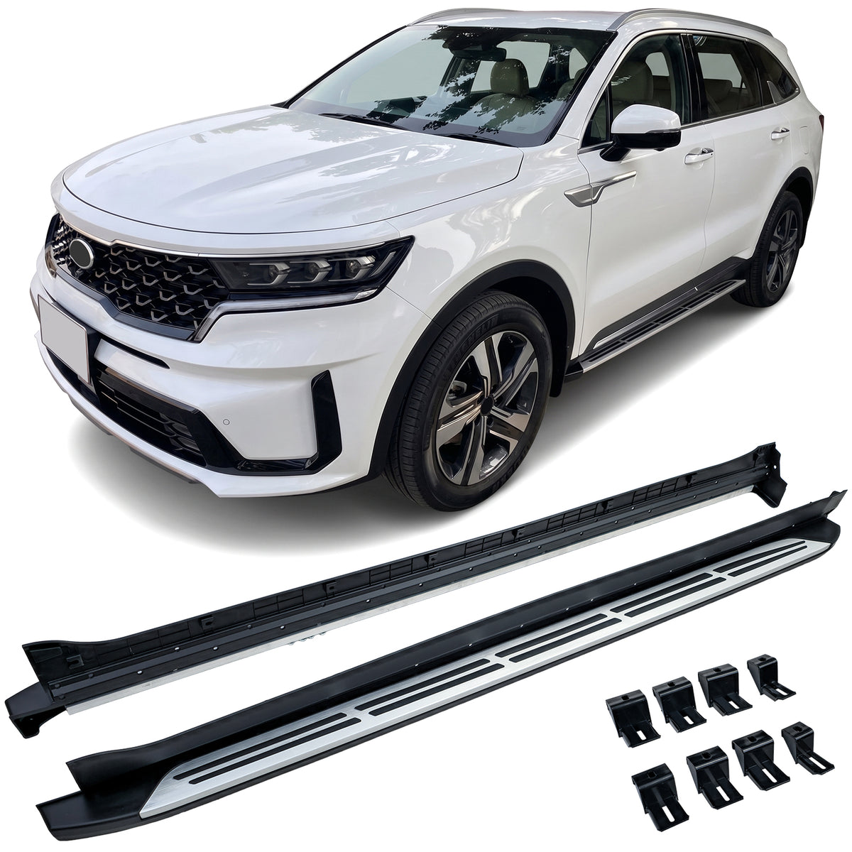 Pedane Laterali in Alluminio OE-Look per Kia Sorento IV MQ4 dal 2020