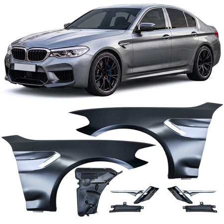 Parafango Set Sportivo con Inserti Cromati per BMW Serie 5 G30 G31 2017-2024
